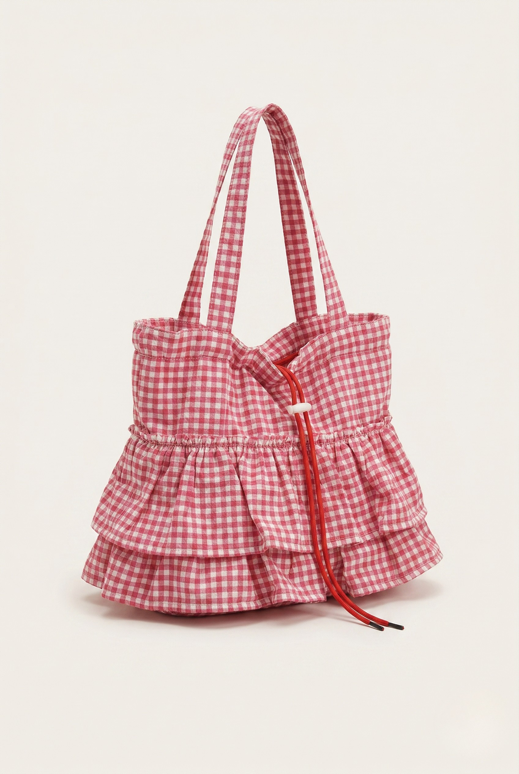 Sac épaule petit carreau frange