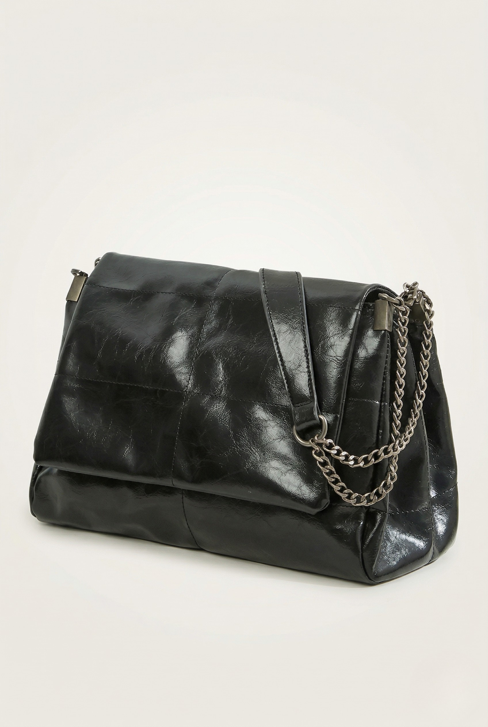 Sac épaule verni chaîne