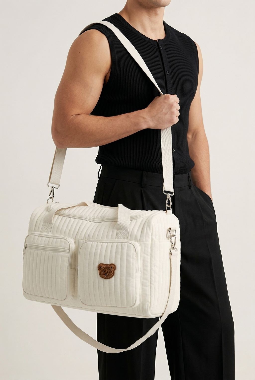 Sac à langer matelassé grande capacité