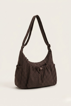 Sac bandouliere nylon à carreau