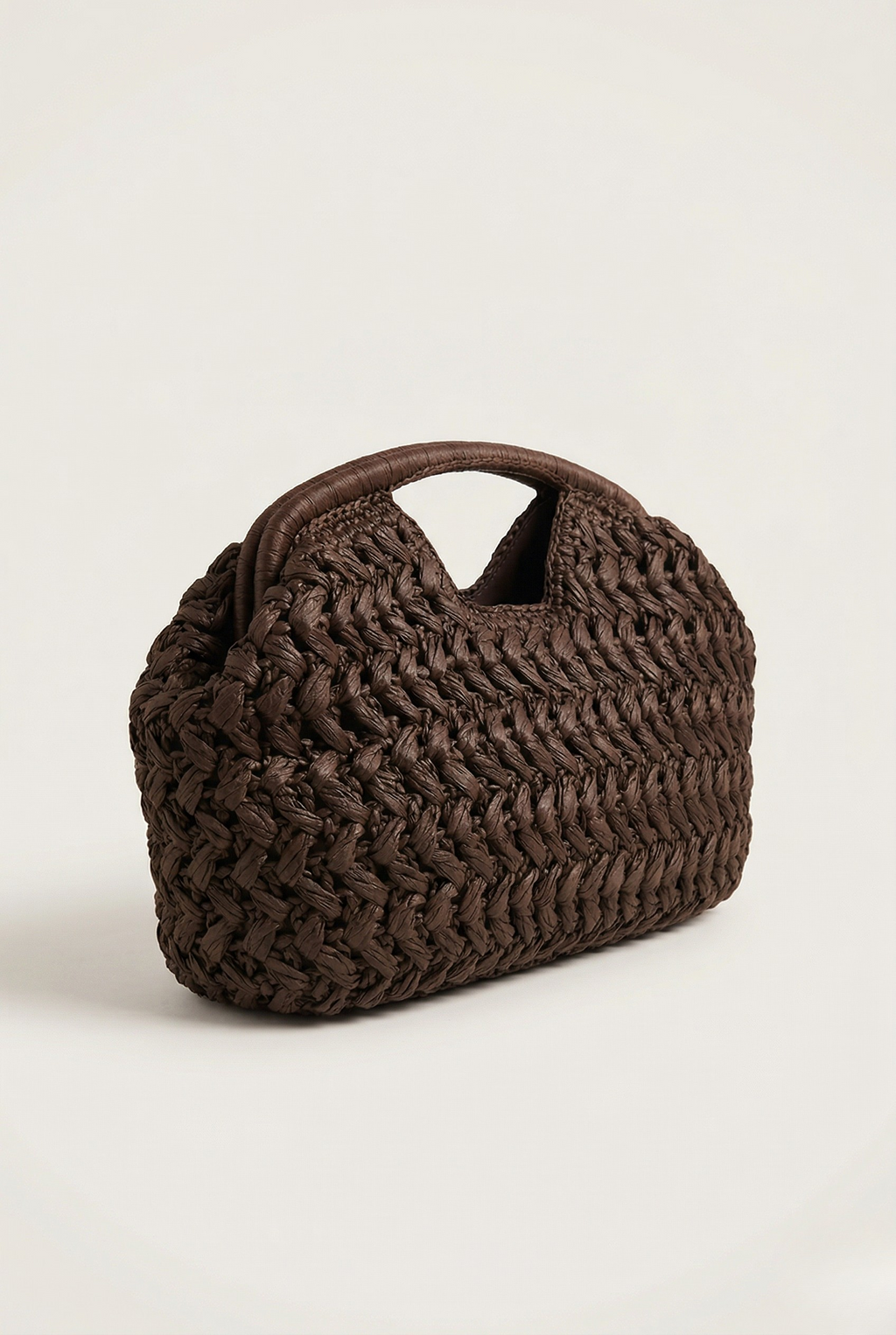 Sac à main tressé poignée rigide