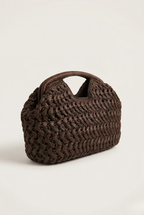 Sac à main tressé poignée rigide