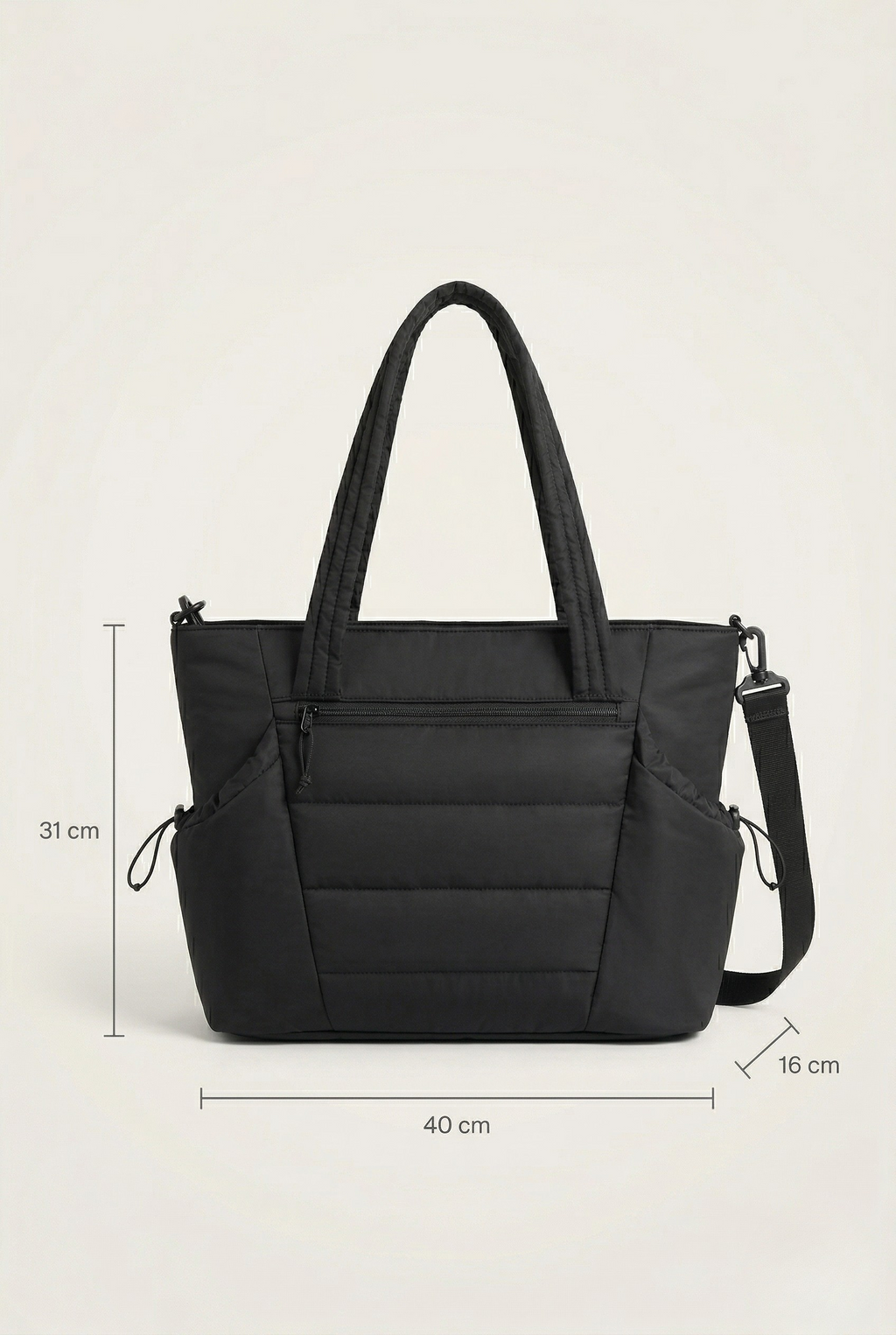 Sac à langer matelassé bandoulière 3 pièces