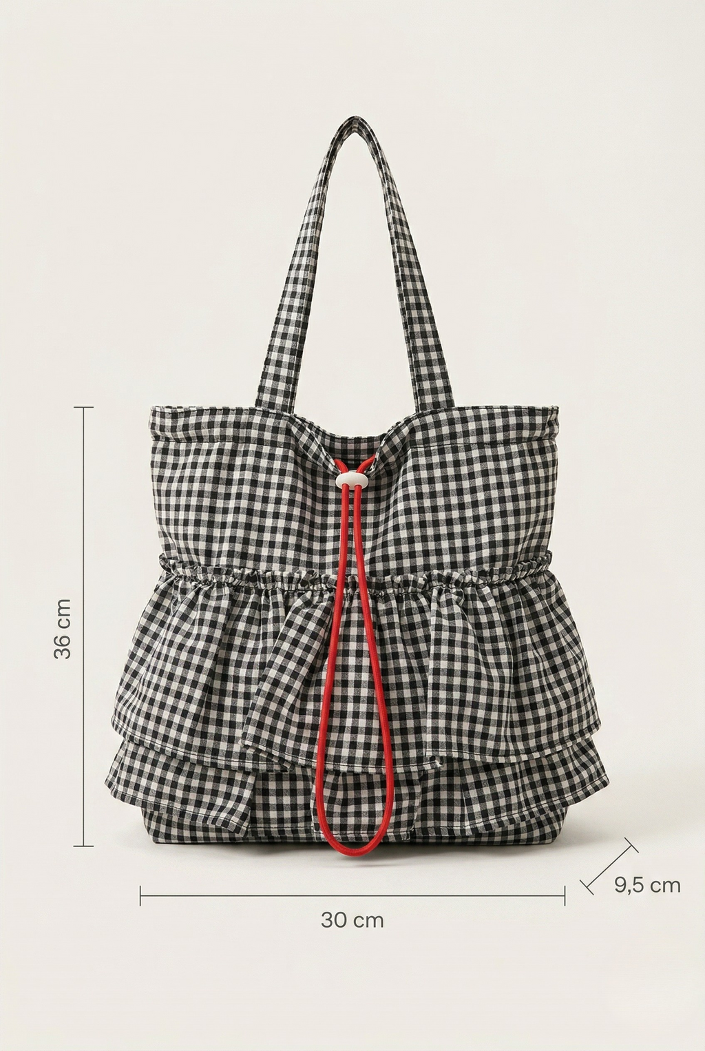 Sac épaule petit carreau frange