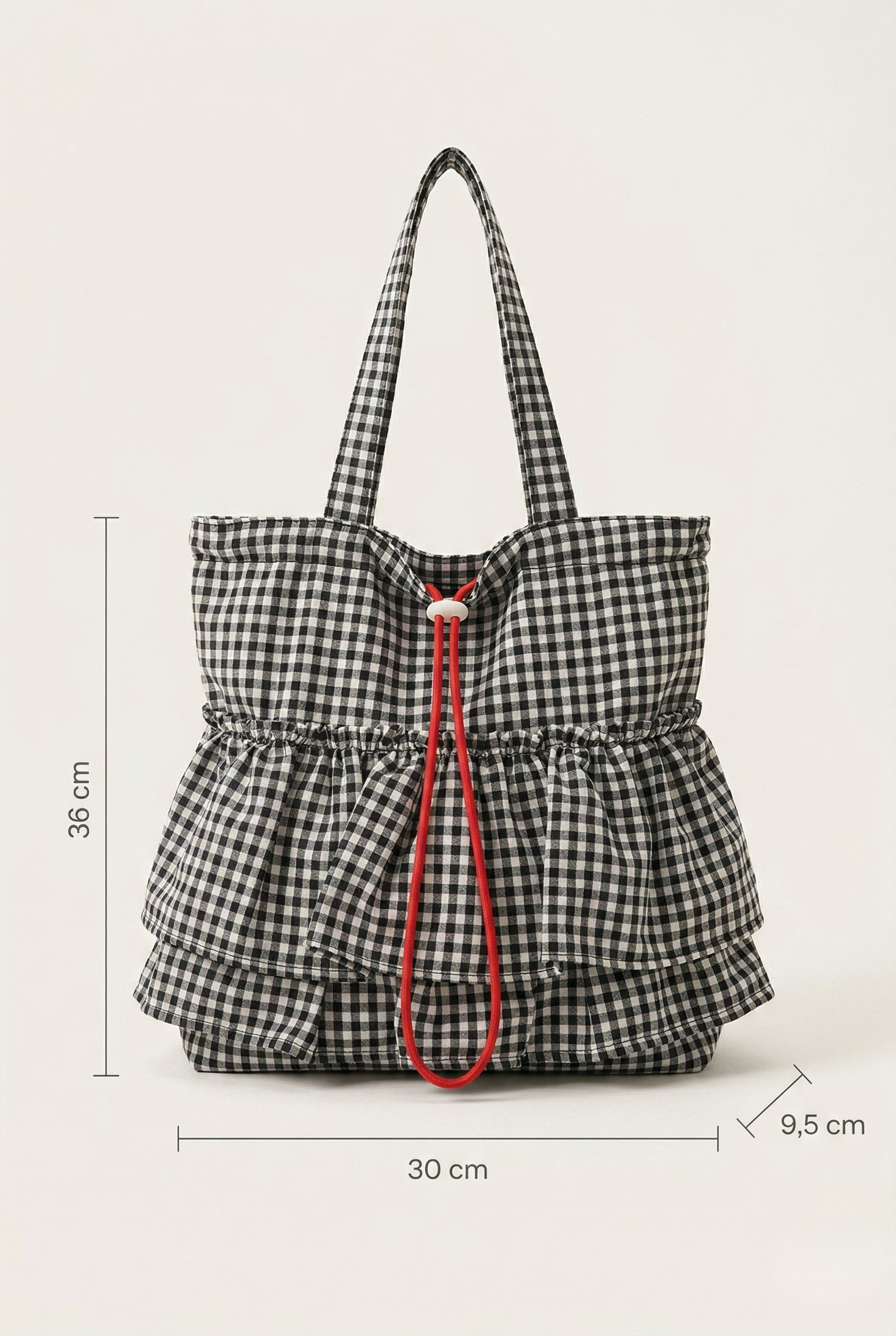 Sac épaule petit carreau frange