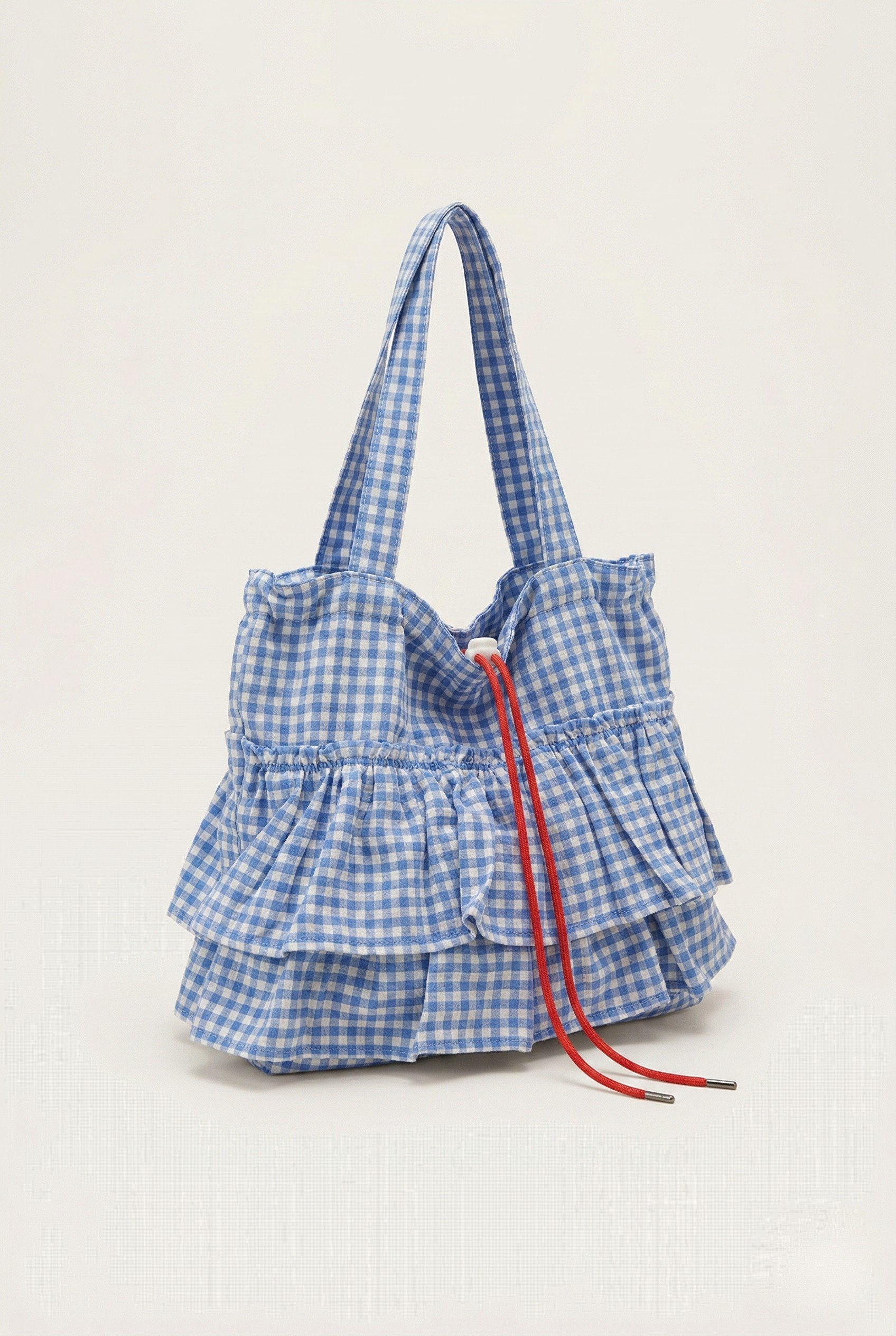 Sac épaule petit carreau frange