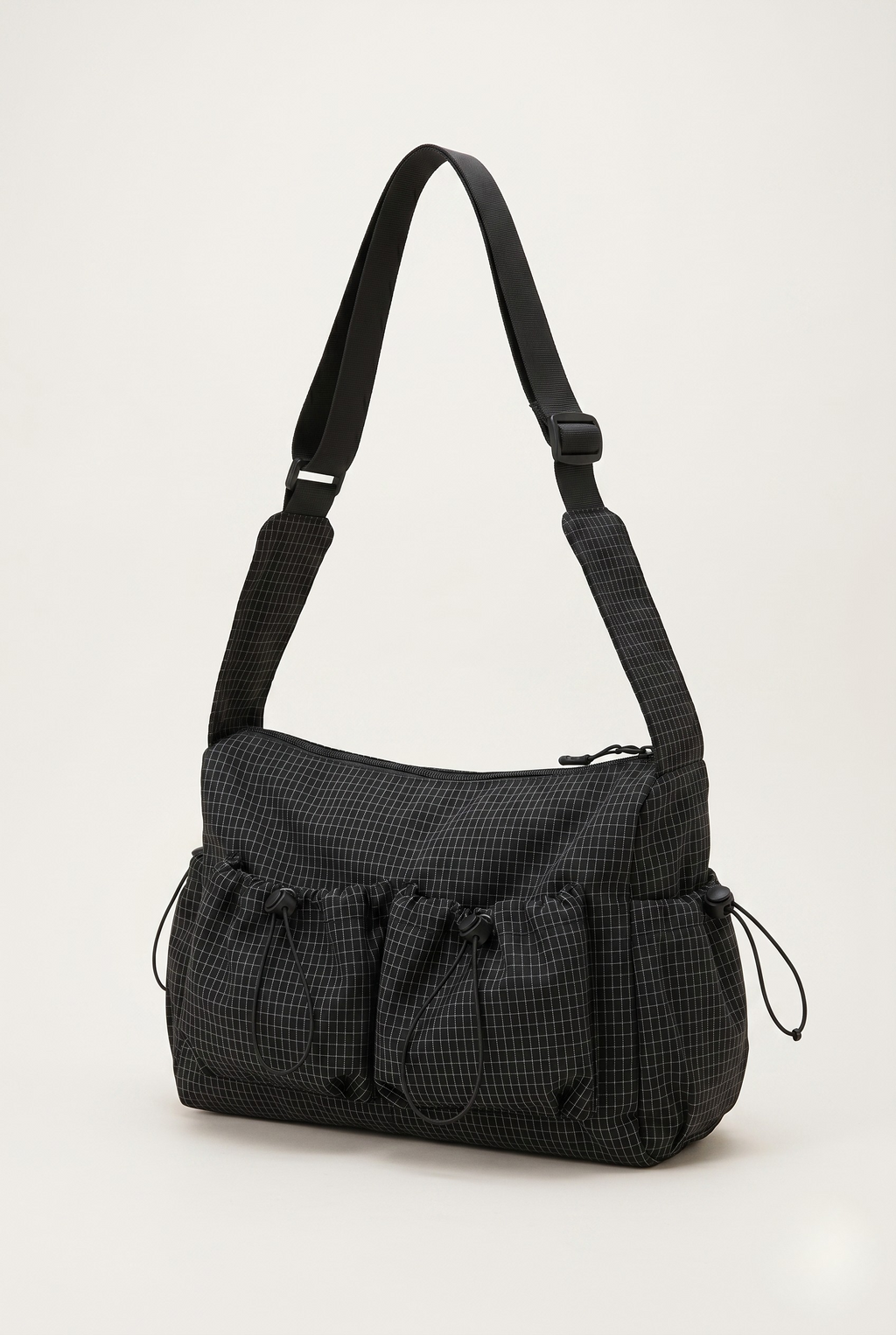 Sac bandouliere nylon à carreau
