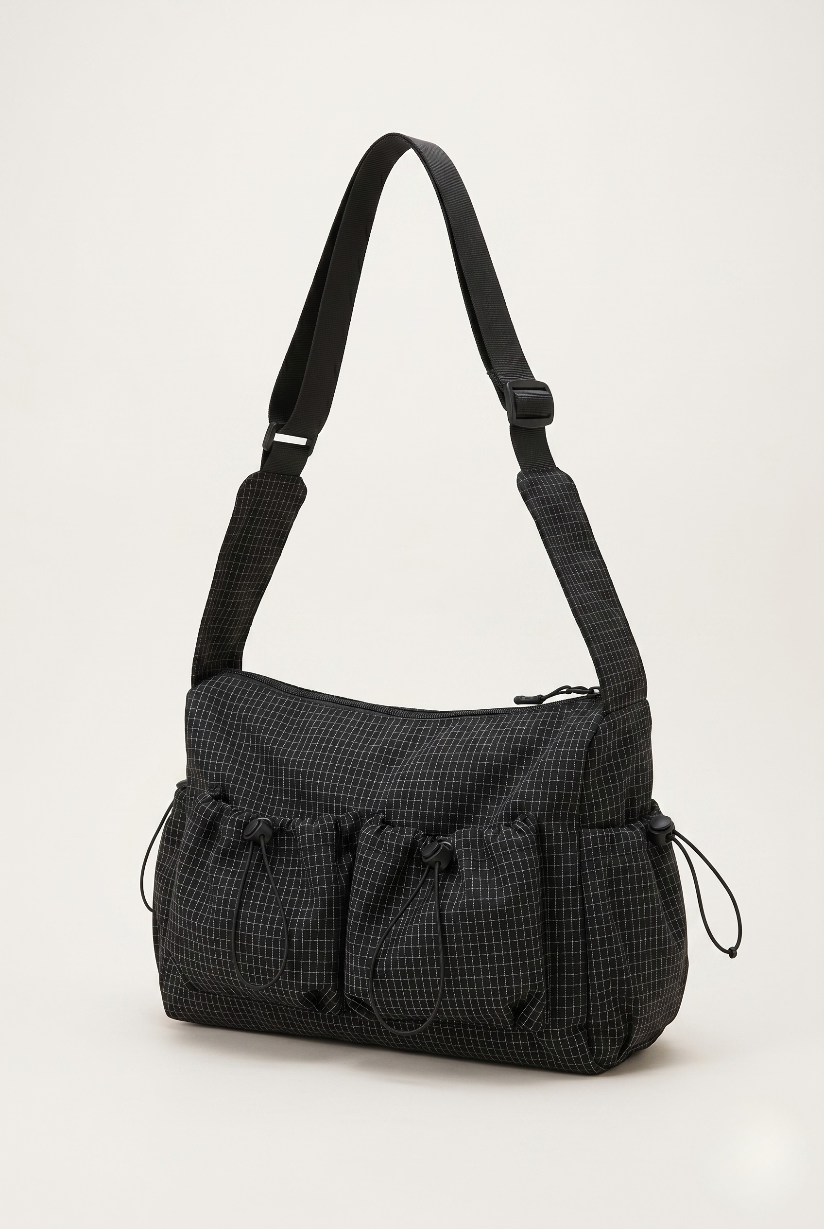 Sac bandouliere nylon à carreau