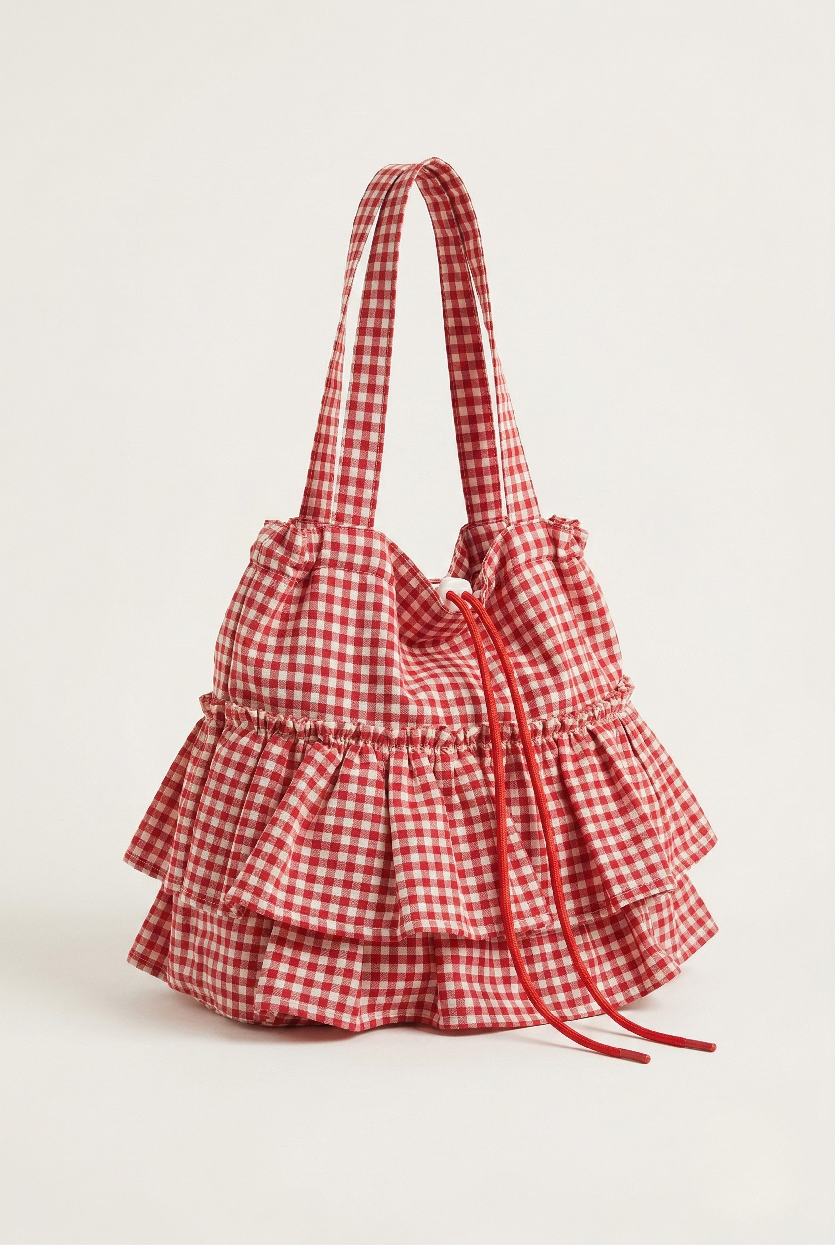 Sac épaule petit carreau frange
