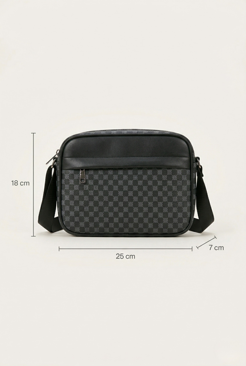 Sacoche bandoulière homme motif monogramme