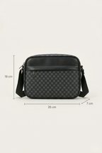 Sacoche bandoulière homme motif monogramme