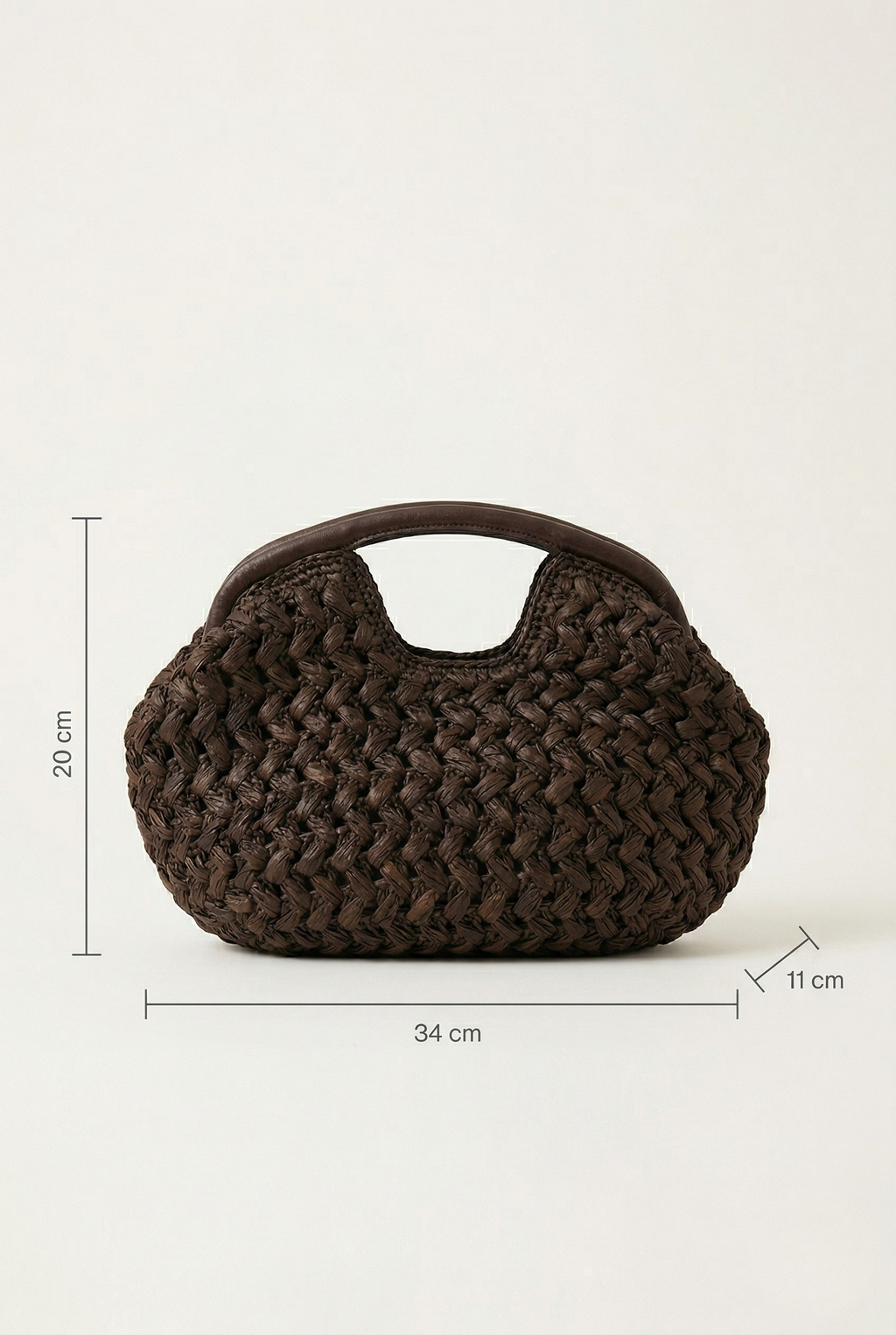 Sac à main tressé poignée rigide