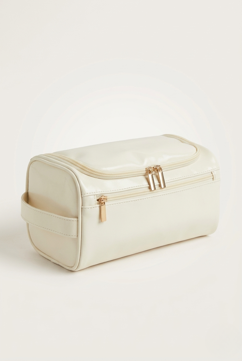 Trousse de toilette élégante simili cuir