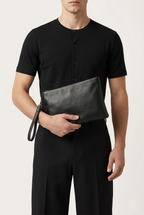 Pochette souple en cuir