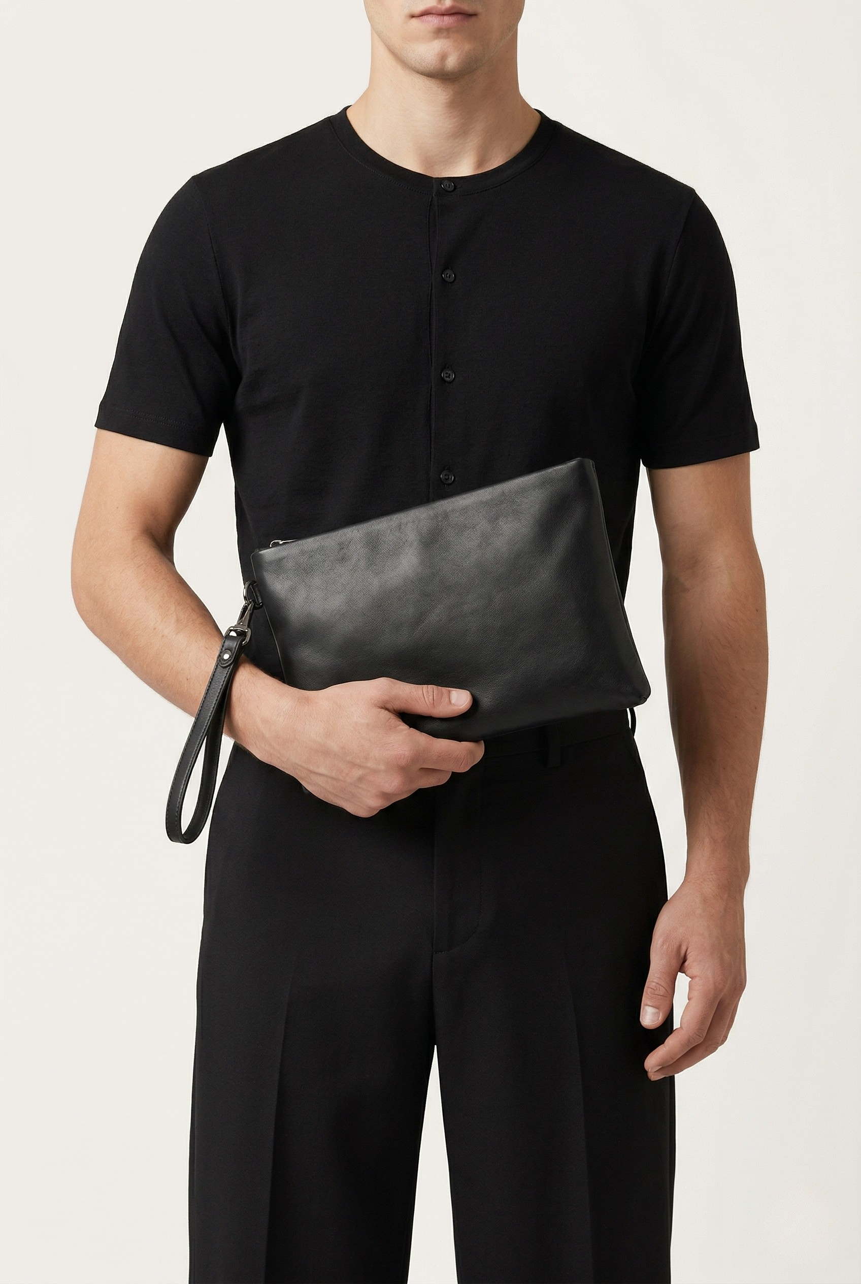 Pochette souple en cuir