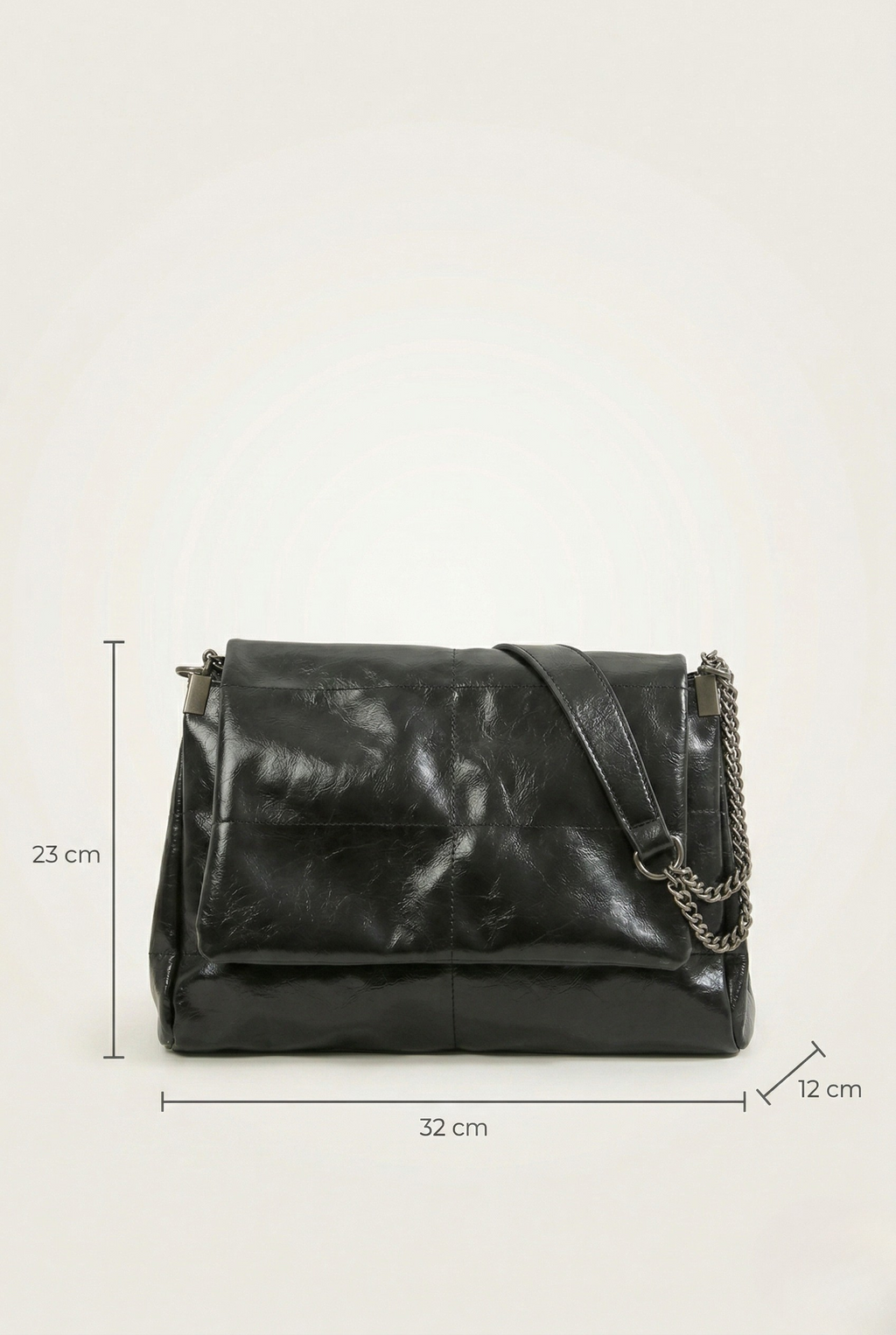 Sac épaule verni chaîne