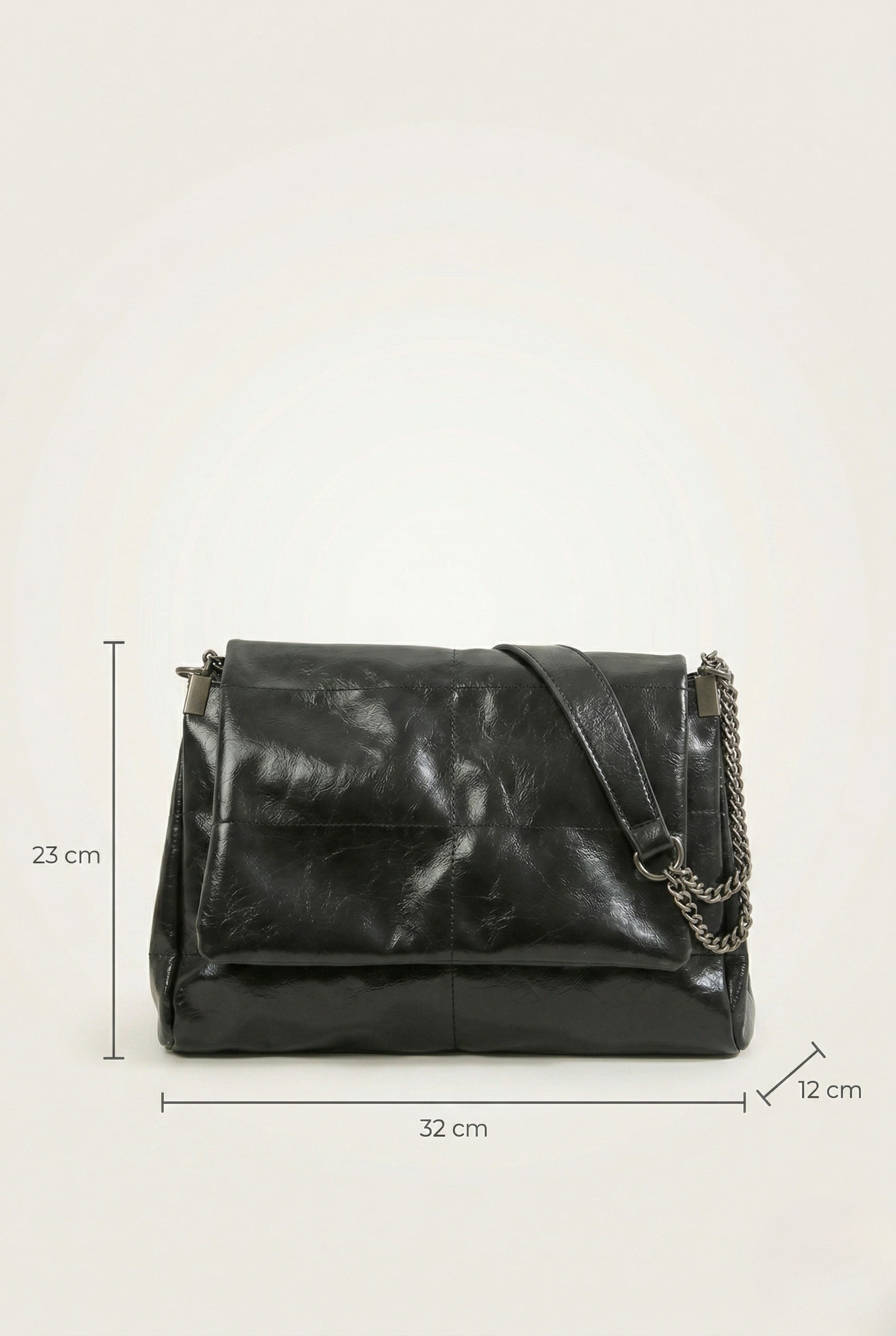 Sac épaule verni chaîne