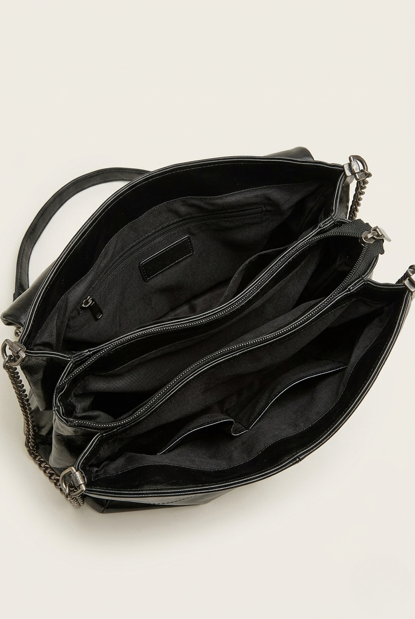 Sac épaule verni chaîne