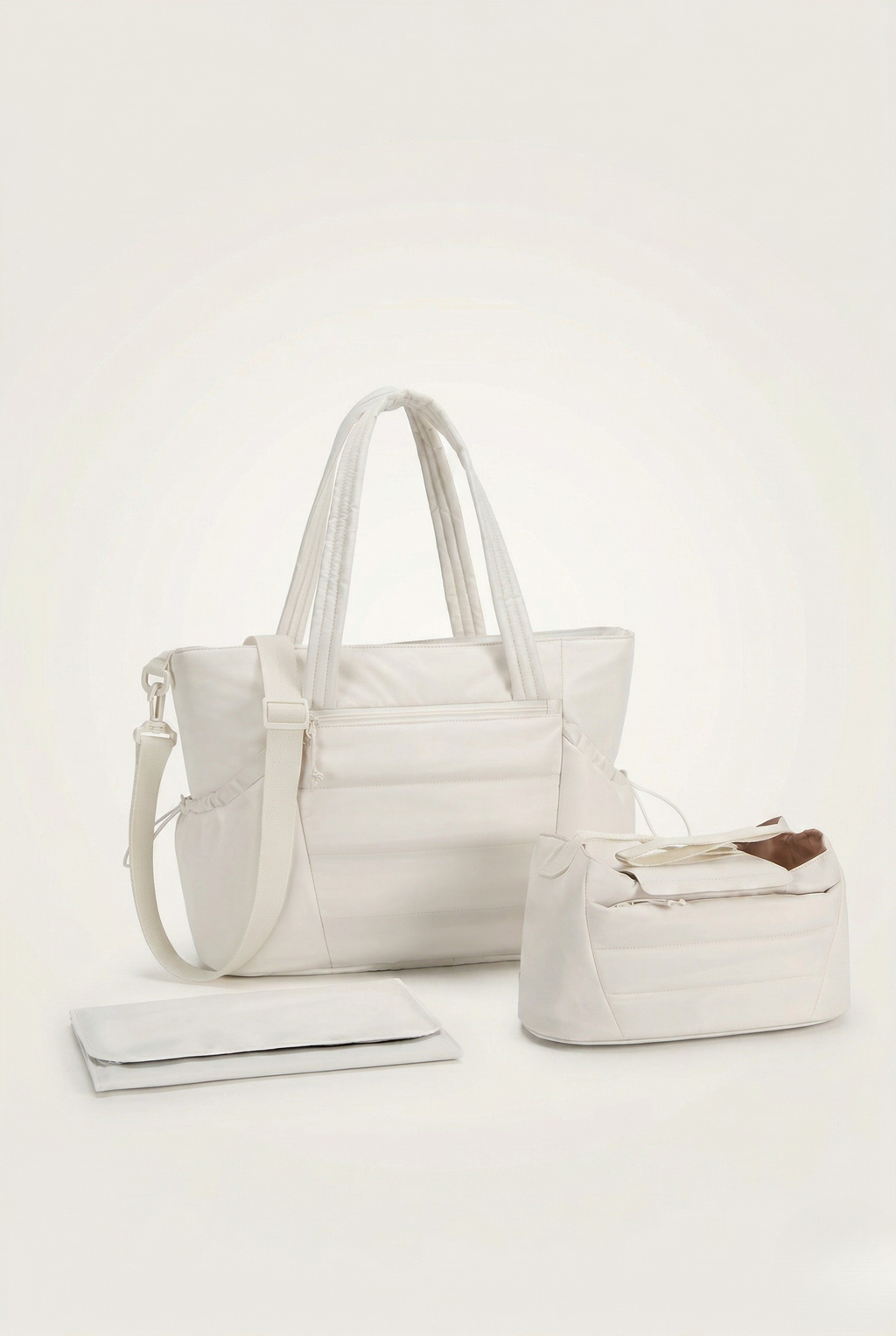 Sac à langer matelassé bandoulière 3 pièces