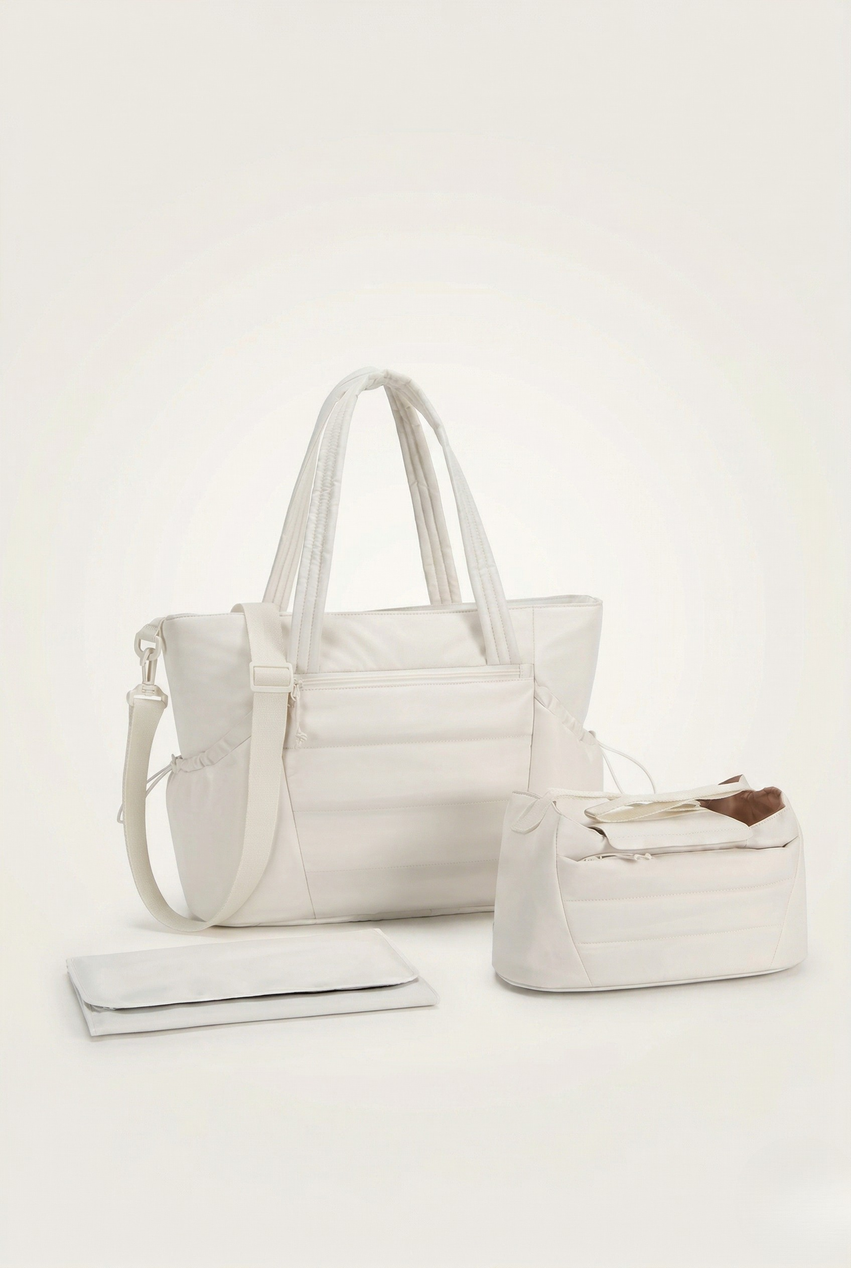 Sac à langer matelassé bandoulière 3 pièces