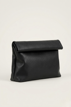 Pochette enveloppe cuir noir