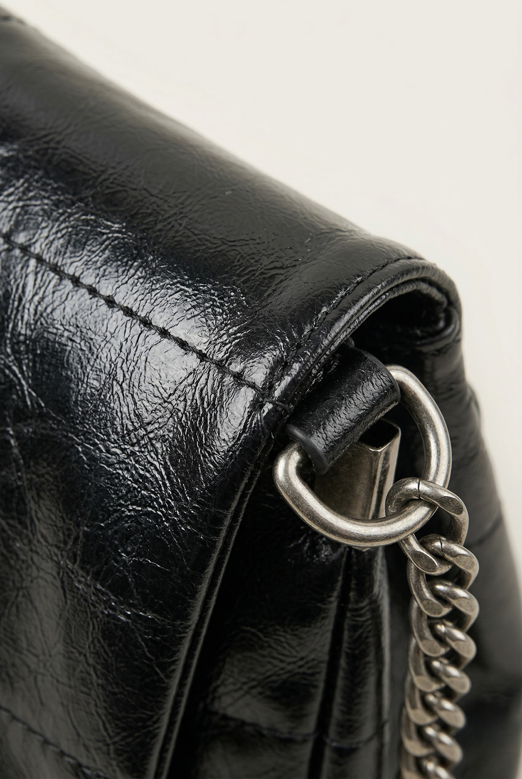 Sac épaule verni chaîne