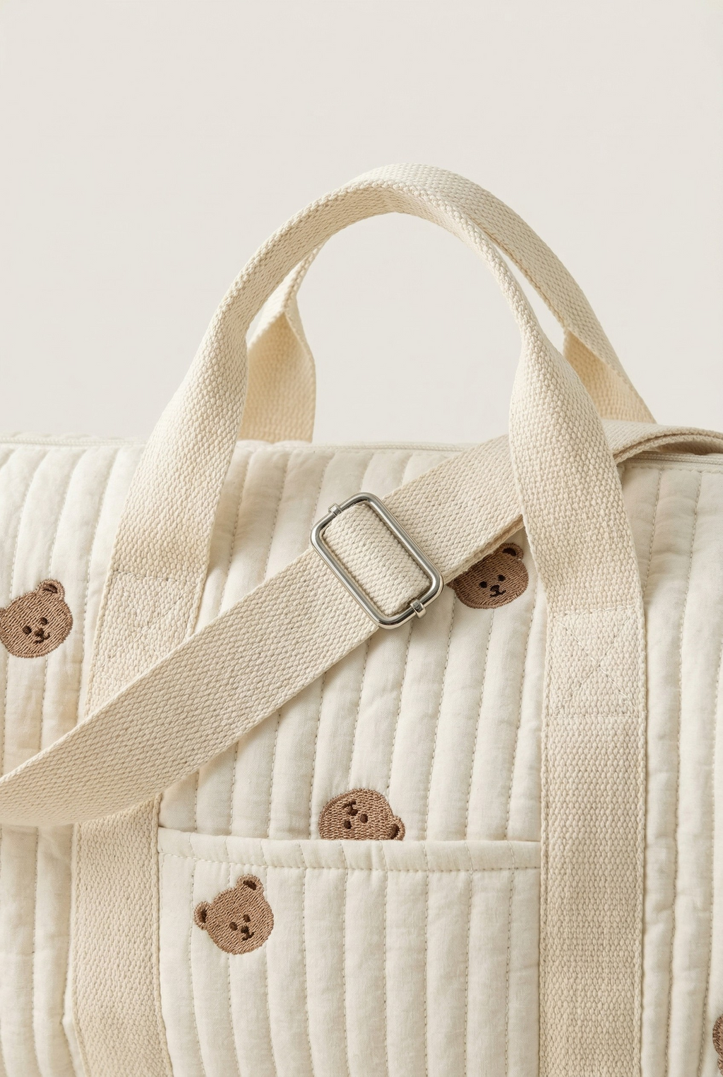 Sac à langer matelassé motif ours